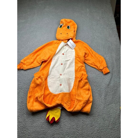 Charmander Pokémon onesie pajama fleece 5-9 new in package - Picture 6 of 11